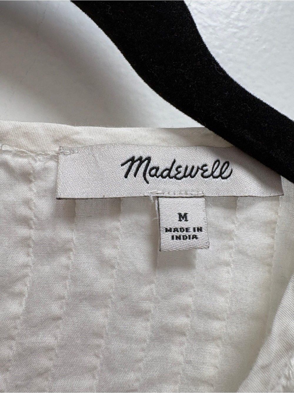 Madewell Cream Lace-Trim Peasant Blouse Cottagecore Minimalist Clean Girl - Picture 3 of 6